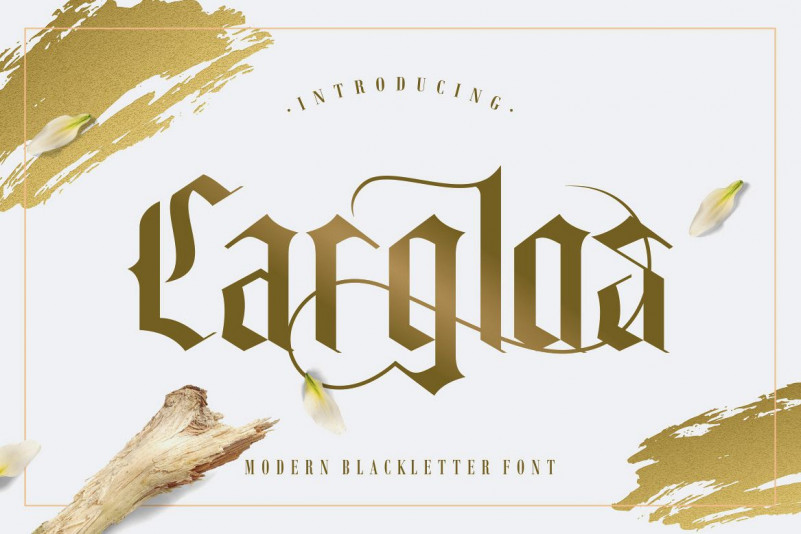 Carglos哥特式logo英文字体下载-topimage
